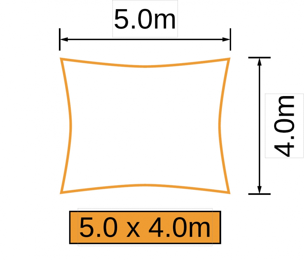 Størrelse rektangulært 6x5 meter